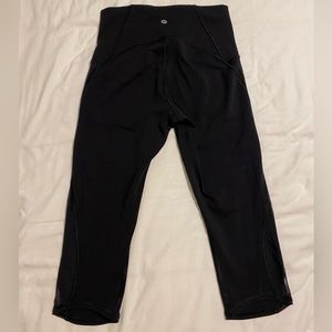 Black size 6 lululemon crop leggings